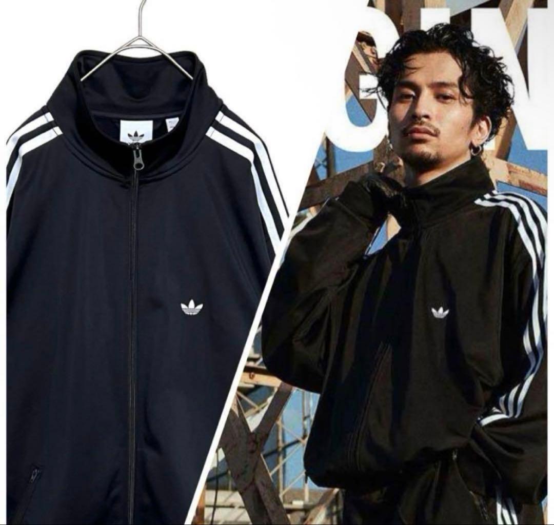 adidasベッケンバウアージャージ 3L相当 黒 古着