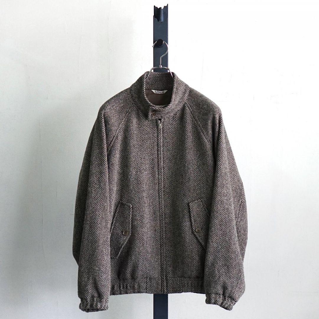 LAMA SHETLAND WOOL TWEED ZIP BLOUSON - メルカリ