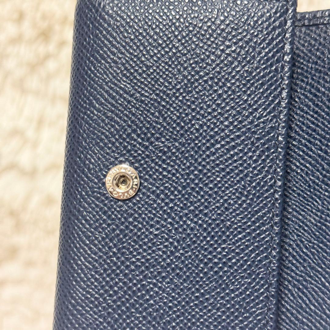 未使用級】IC搭載 ブルガリ マン グレインレザー 6連キーケース