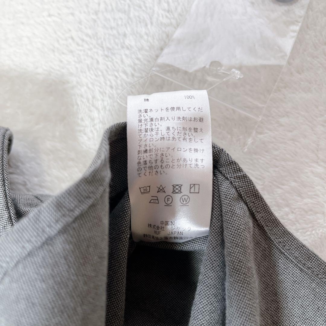 極美品 HUF ハフ シャツ 《M》 オックスフォード ロゴ 長袖 ボタンダウン