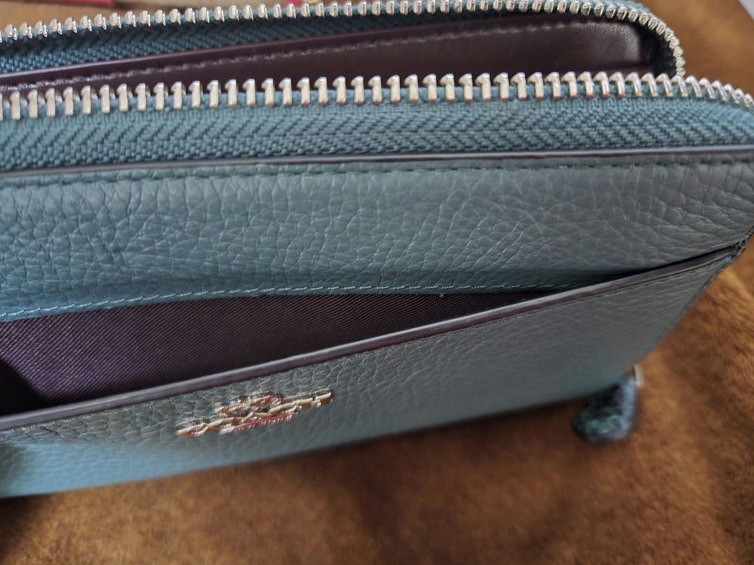 【あど様】《新品》COACH 長財布 ダークターコイズ