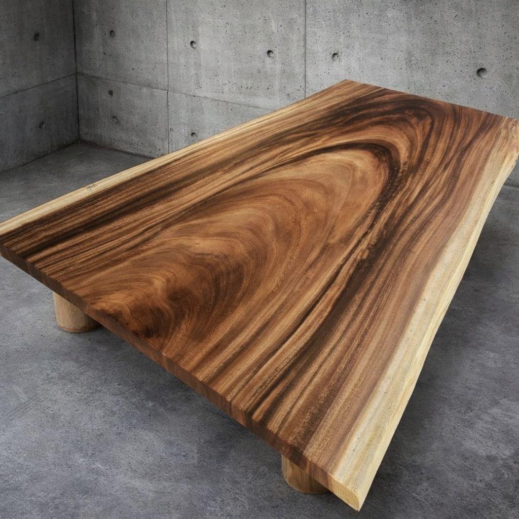 モンキーポッド　一枚板　杢　ダイニング　テーブル　リビング　ウォールナット モンキーポッドの一枚板ダイニングテーブルをお届けしました！（高知県