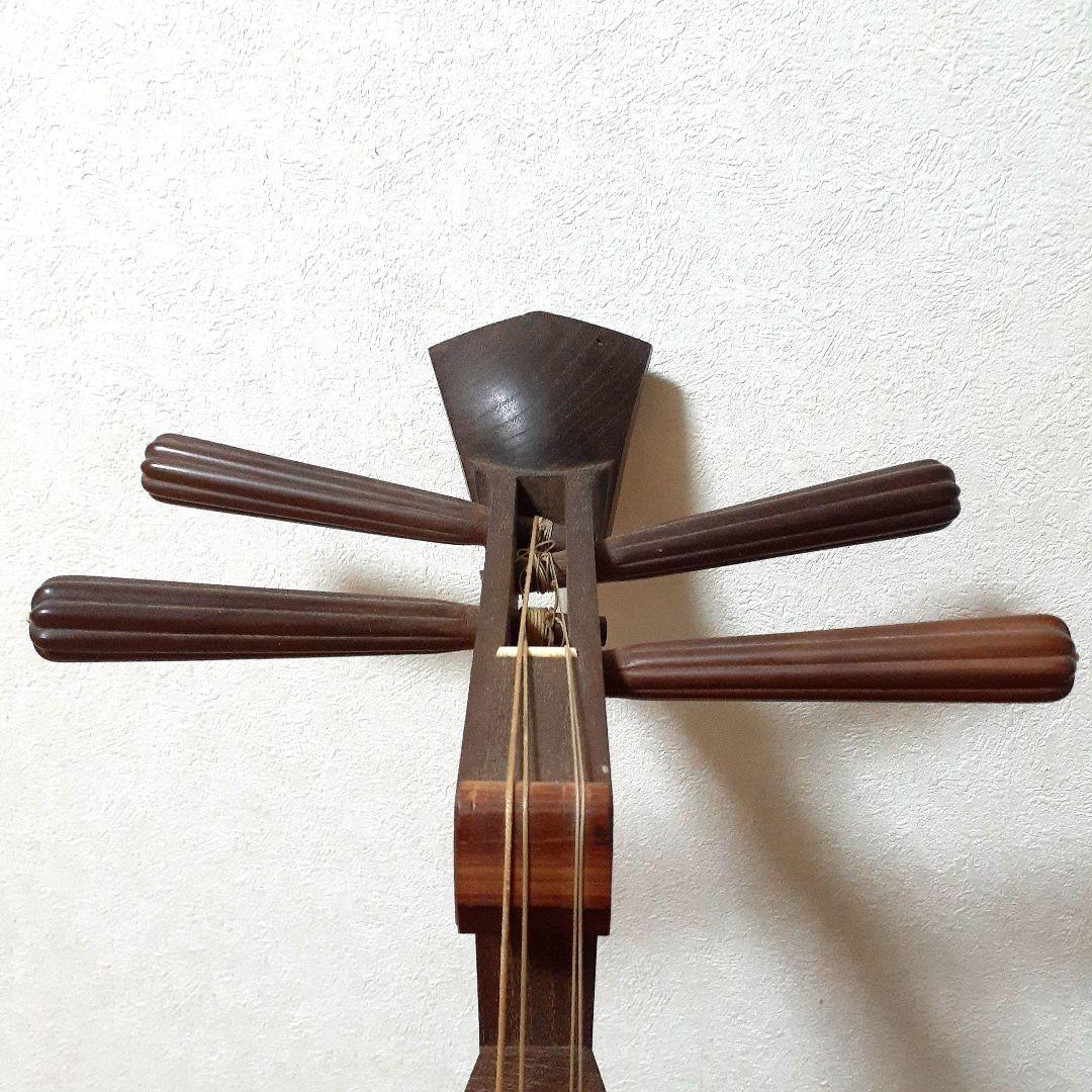 筑前琵琶／四弦五柱／撥・大正時代の楽譜？あり／超レア百*花様 筑前