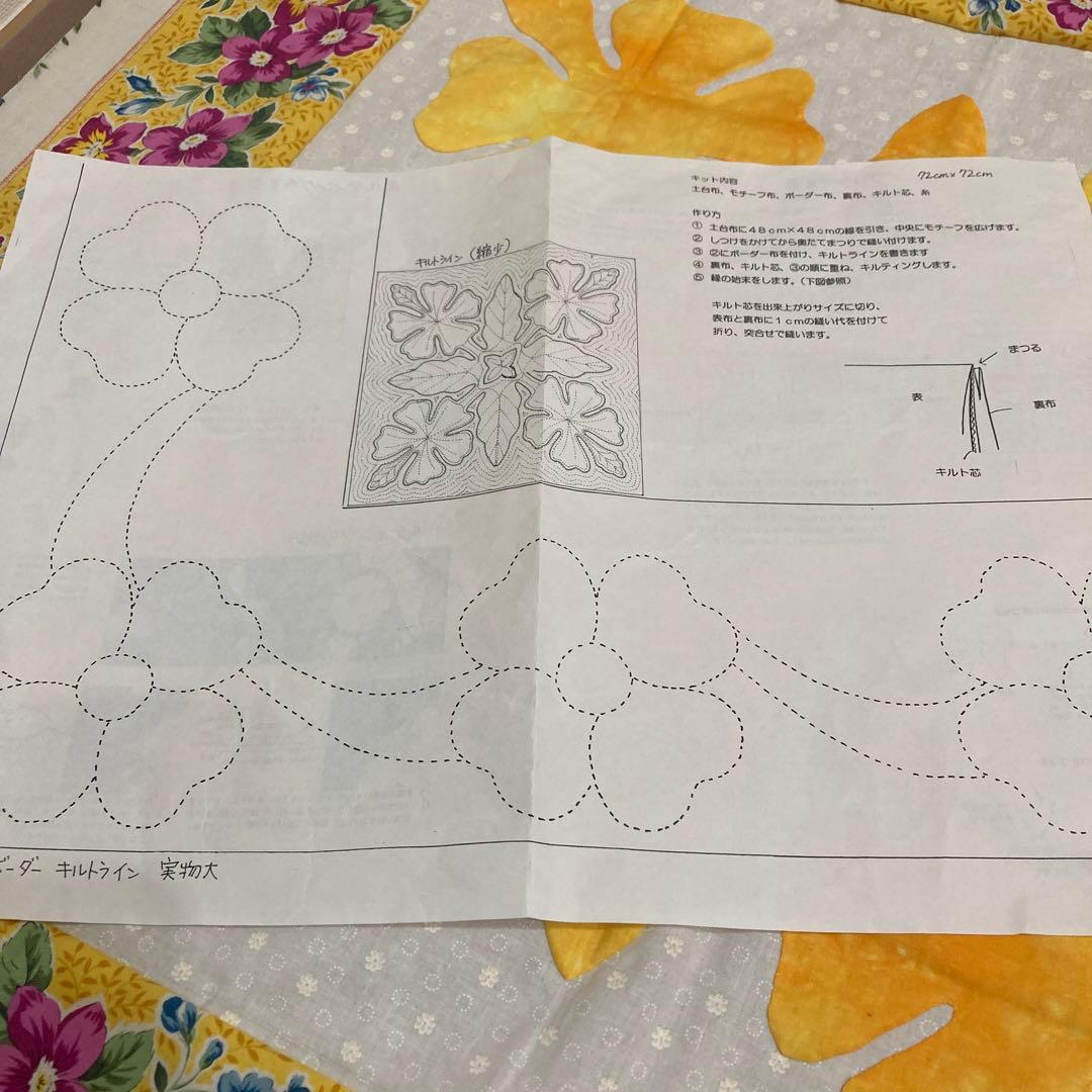 キャシーマム ハワイアンキルト キット タペストリー 作成途中