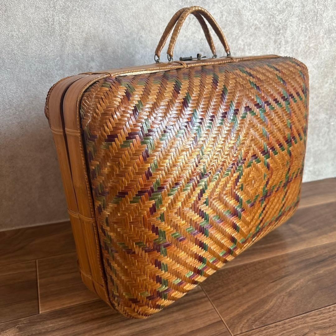 昭和レトロ 柳行李 竹編み かごバッグ バスケット 和装バッグ - メルカリ