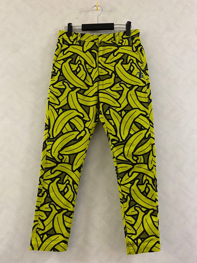 PEARLY GATES バナナ柄 パンツ サイズ0 レディース シンチバック 販売 中スポーツ - PEARLY GATES バナナ柄 パンツ サイズ0 レディース