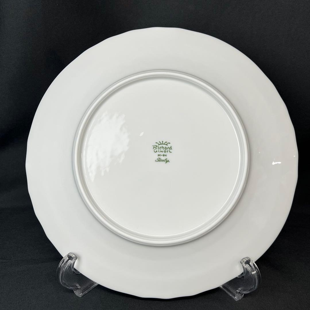 リチャードジノリ　ベッキオグレース　24.5cm　プレート　ペア　廃盤　金彩