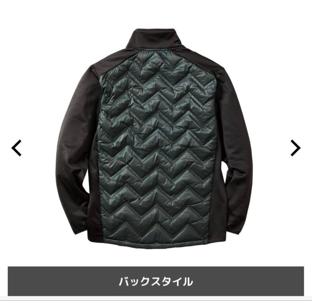 新品】ワークマン MIXダウンクロスシールドジャケット M グリーン