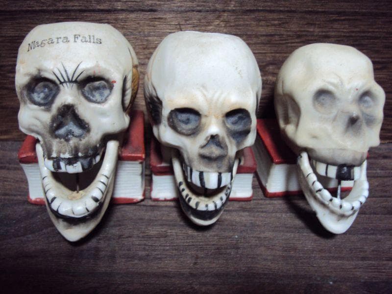 6個】ビンテージ スカル マッチホルダー JAPAN 髑髏 骸骨アゴユラ