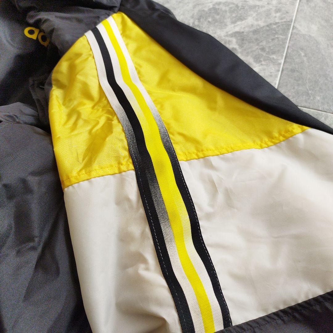 adidas フード付きジャケット 黒/黄色/白 Vintage 90s 00s