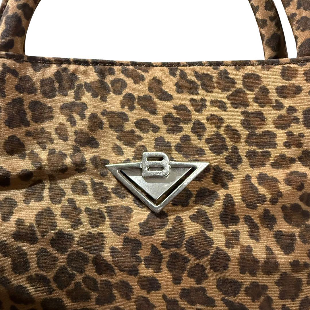 希少☆ボッテガヴェネタ レオパード ミニ ハンドバッグ ロゴ金具
