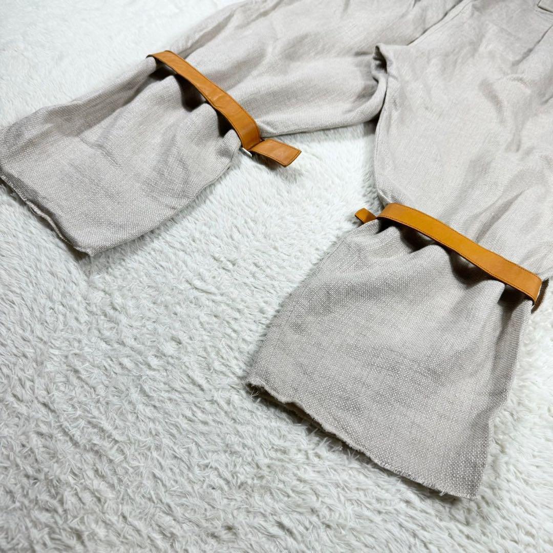 BED J.W FORD ベッドフォード リネン カーゴパンツ レザーベルト 1 メンズ