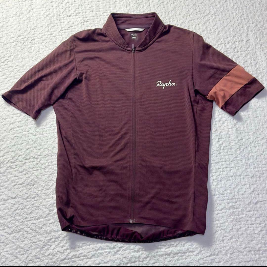 Rapha ダークブラウン サイクルジャージ S JH994 ラファ RAPHA MIDWEIGHT RACE JERSEY 半袖サイクルジャージ S