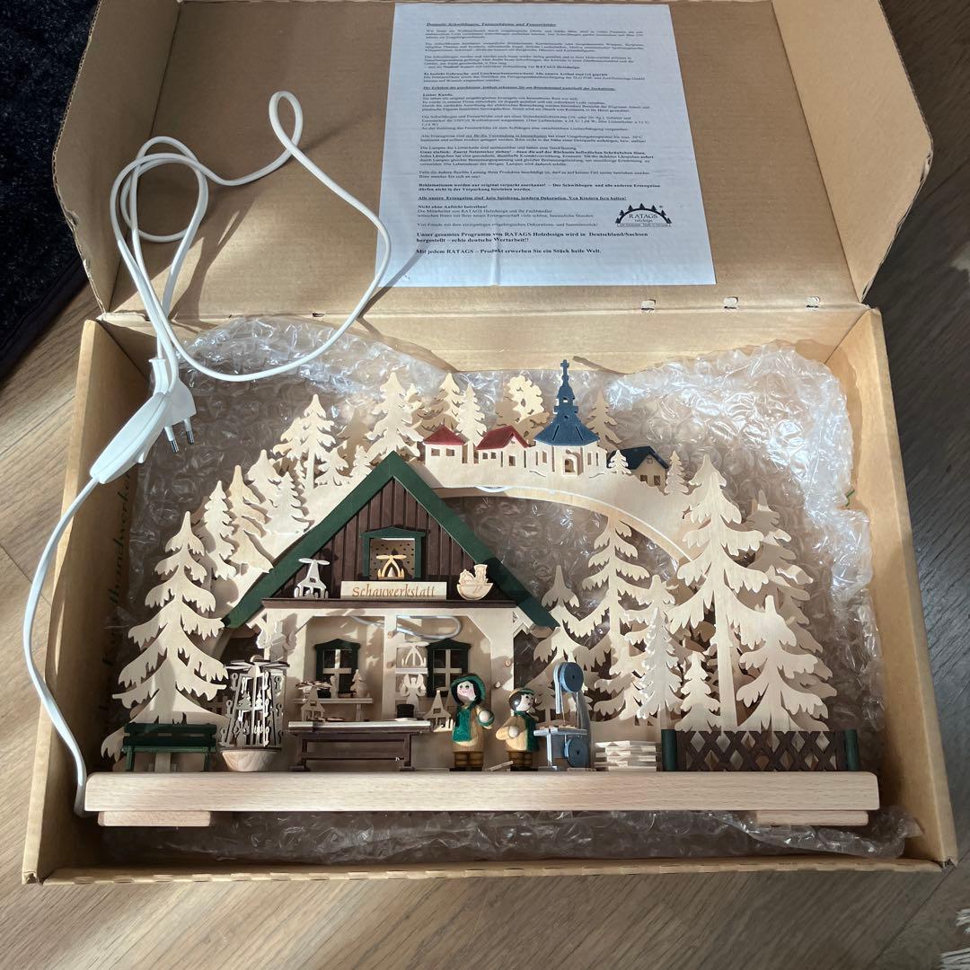 ドイツ エルツ地方 木のクリスマス飾り キャンドルアーチ シュヴィップ