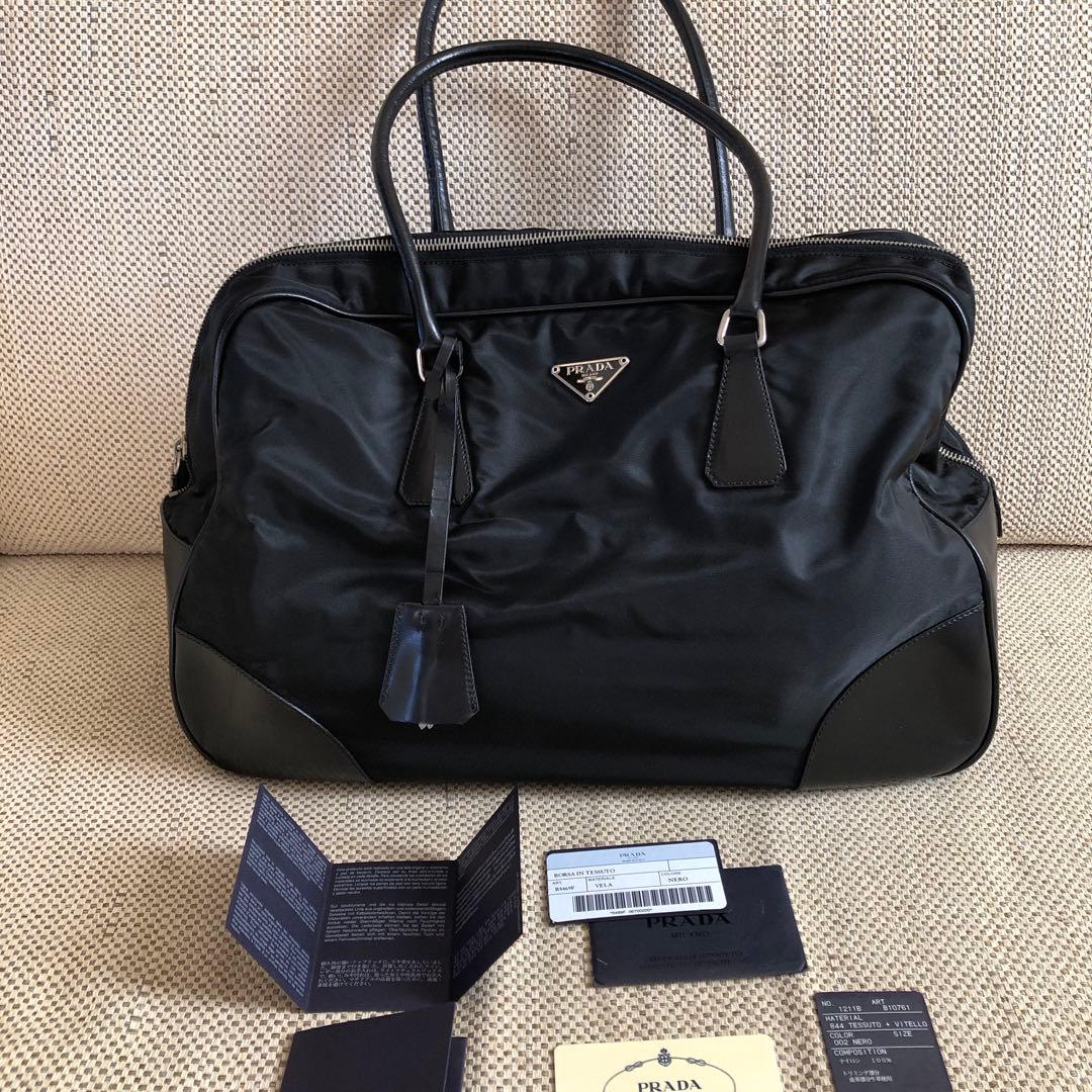 PRADA ボストンバッグ ブラック　ギャランティカード有り PRADA（プラダ）ボストンバッグ 黒 サイズ:- レディース/2200641617485