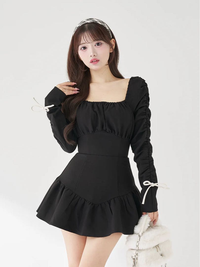 r*o様 Darich ダーリッチ スクエアネックギャザーミニワンピース スクエアネックギャザーミニワンピース – Darich (ダーリッチ)