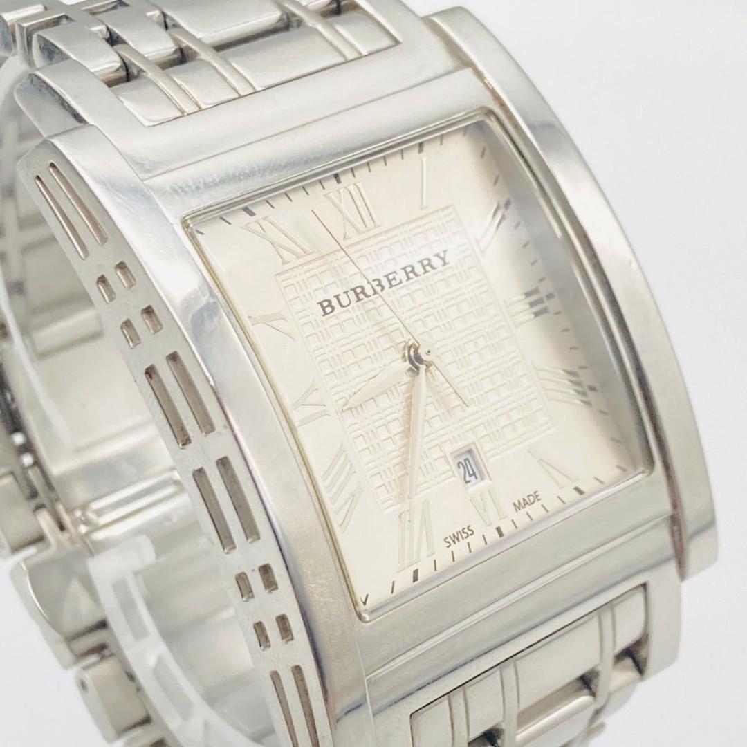 稼働 BURBERRY バーバリー スクエア BU1550 腕時計 ノバチェック
