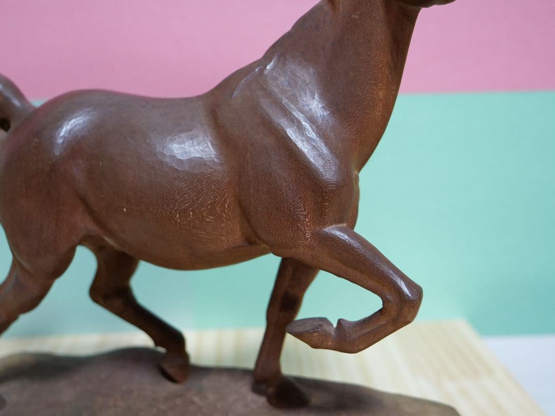 onmun　希少　馬　木彫り　工藤敬三作　昭和七年　置物　一点物　彫刻