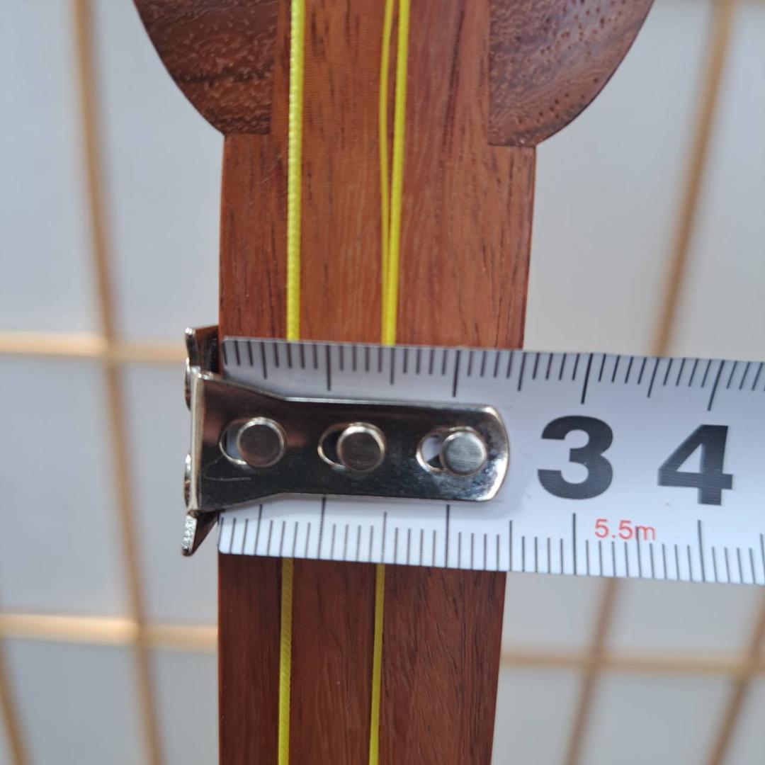 現状品】三味線 棹太さ約2.55cm 皮破れなし ソフトケース付き M53445144