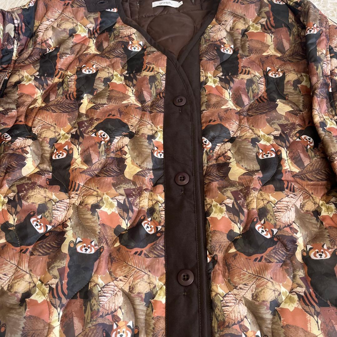 グラニフ ショートモッズコート IKAKU レッサーパンダ 3way L刺繍