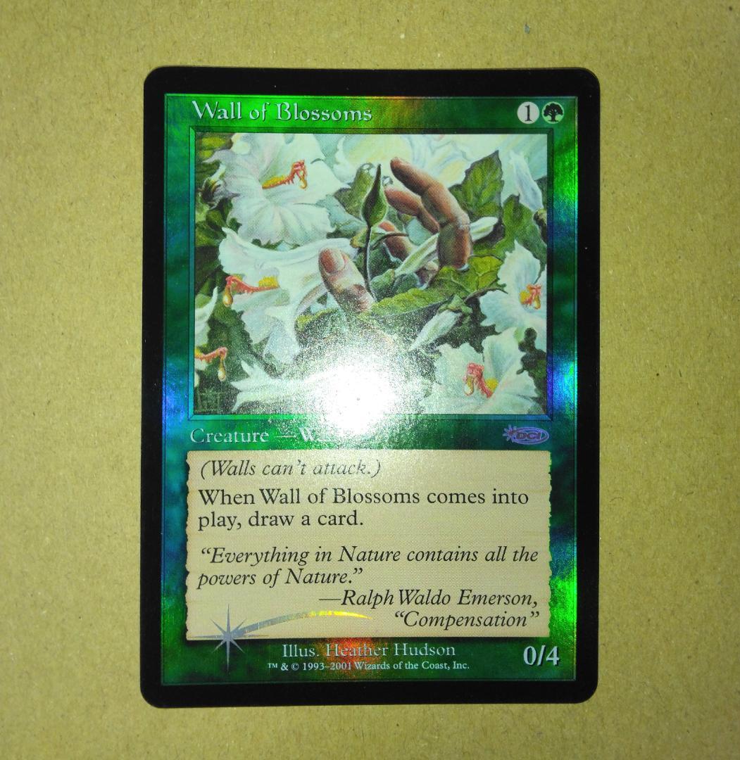 花の壁 Wall of Blossoms FNM プロモ Foil MTG 花の壁 / Wall of Blossoms FNM foil プロモ M109139728