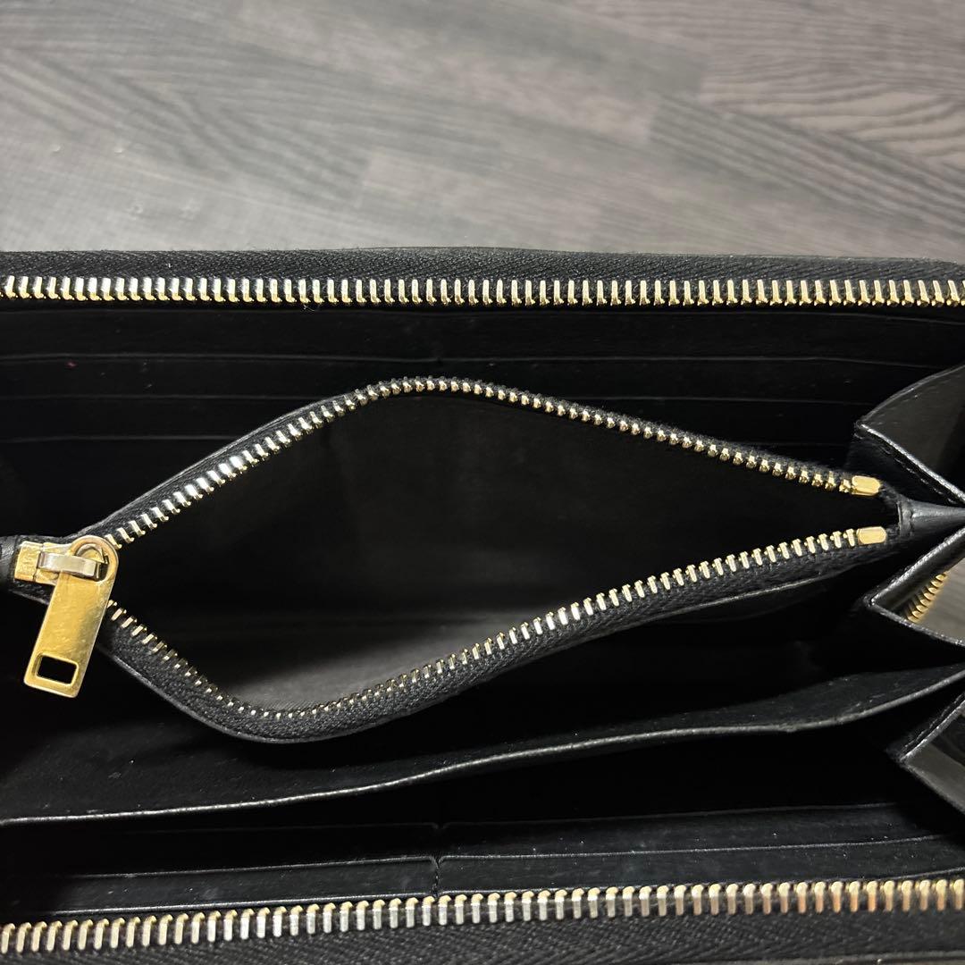 YSL ブラックレザー 長財布 - 小物買う