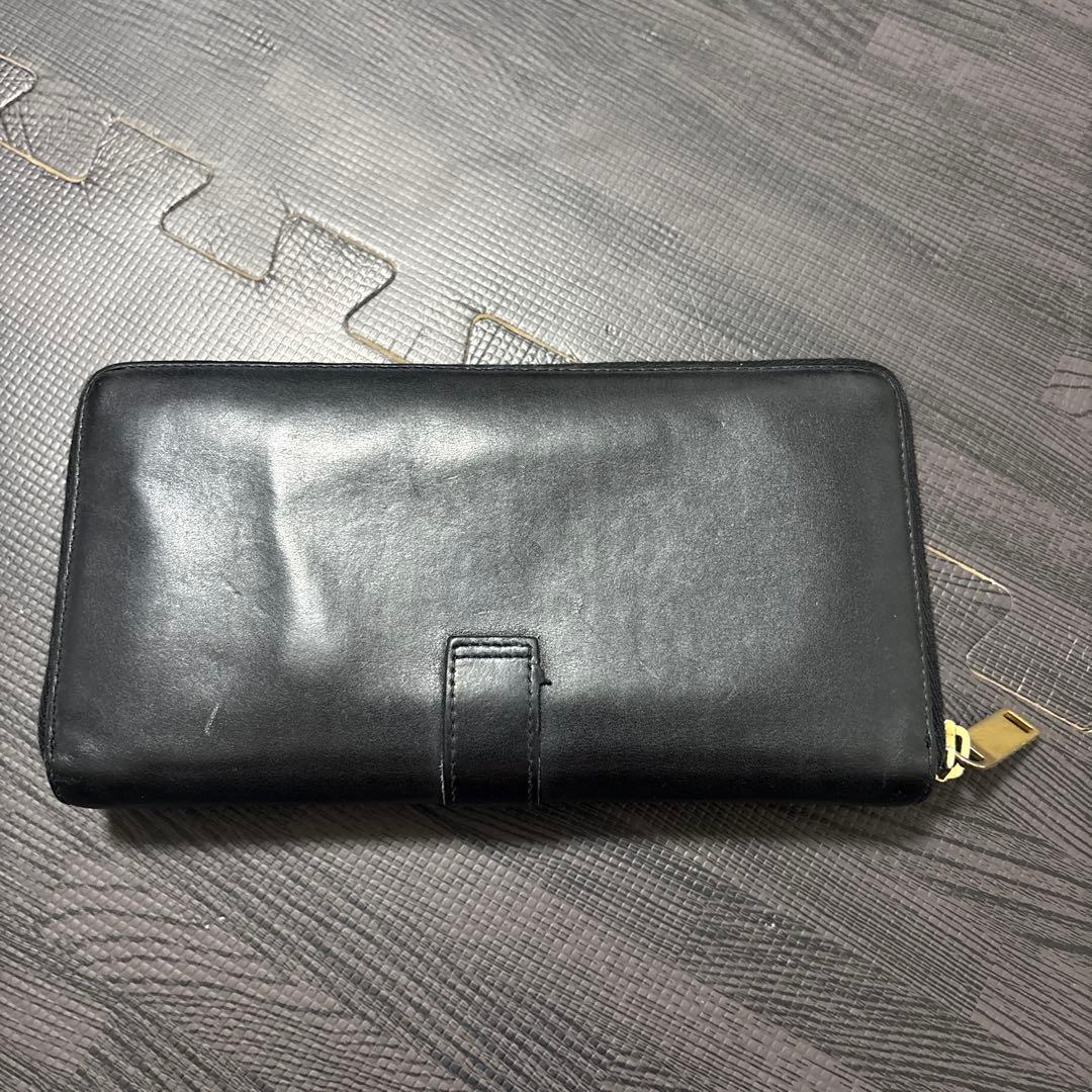 YSL ブラックレザー 長財布 - 小物買う