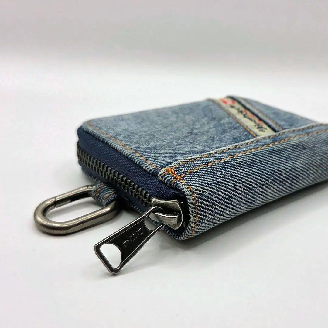 《極美品》DIESEL ディーゼル キーケース ウォッシュデニム ラウンド型