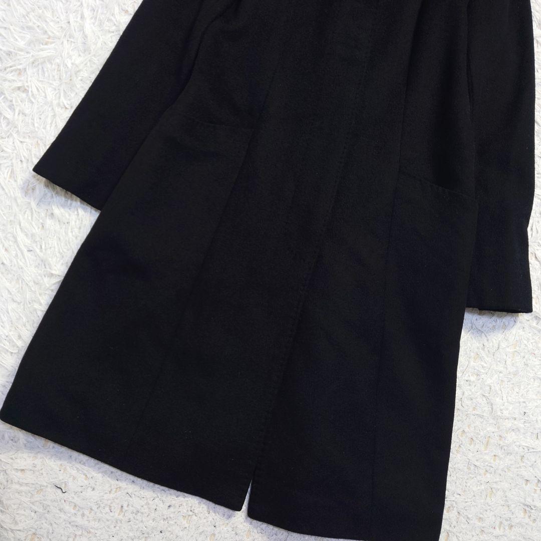 高級カシミヤ100% 23区 スタンドカラーコート Aライン 黒 38 - メルカリ