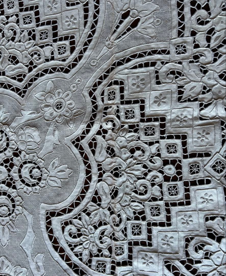 汕頭刺繍テーブルクロス 希少