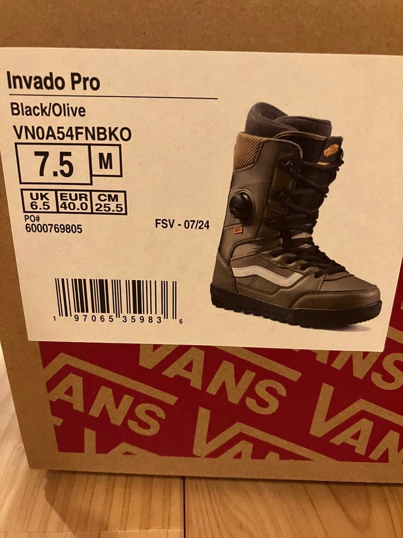 【新品未使用】vans invado pro 24-25 25.5cm