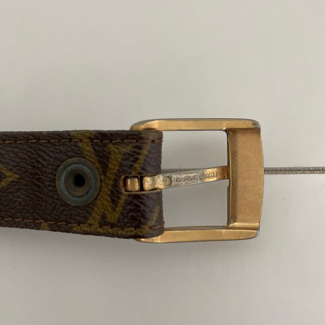 送料 無料 通販ファッション - LOUIS VUITTON モノグラム レザーベルト