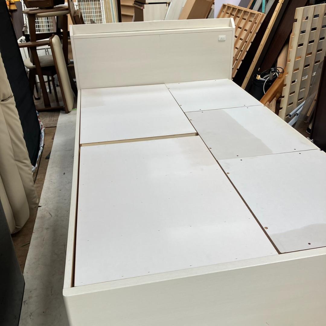福岡市限定】ニトリ NITORI 収納付き セミダブルベッド 配送組立無料