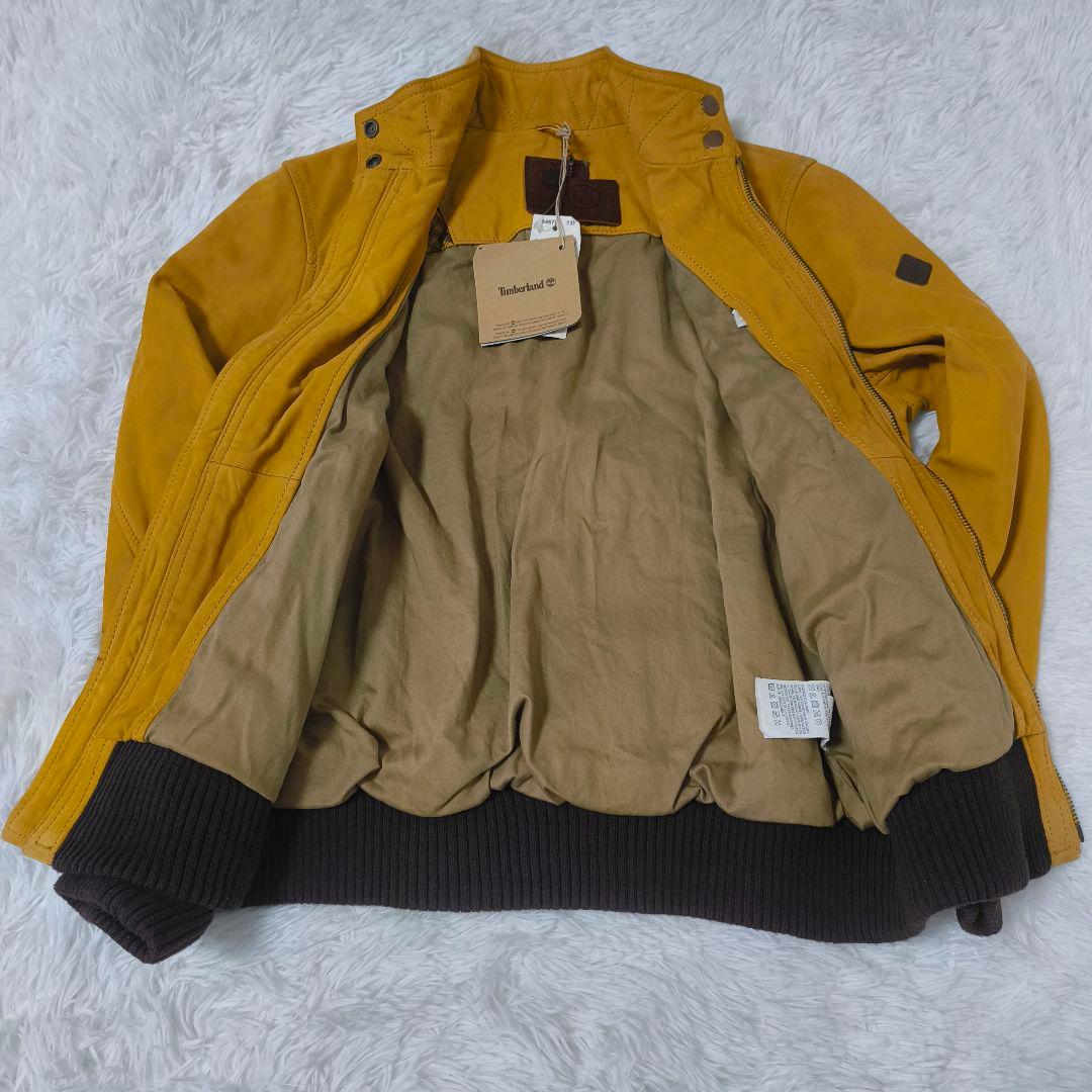 美品 Timberland レザー ブルゾン ジャケット マスタード M - メルカリ