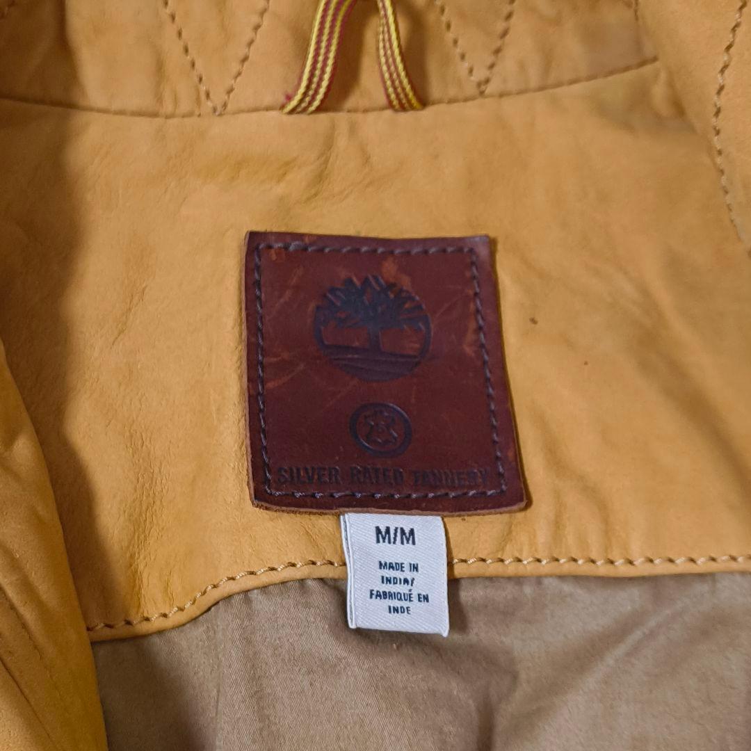 美品 Timberland レザー ブルゾン ジャケット マスタード M - メルカリ