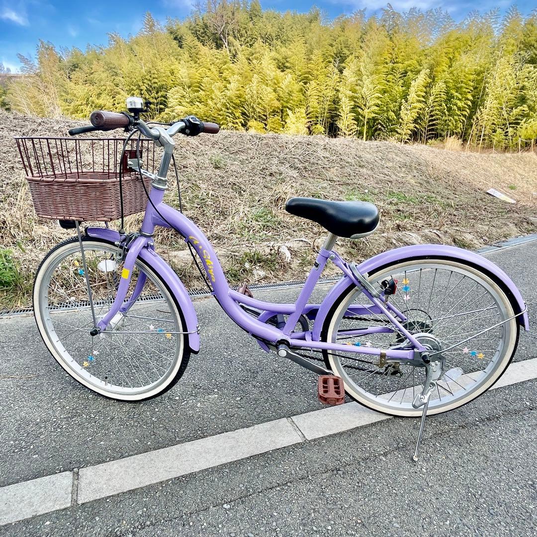 a☆shiya 22インチ子供自転車 6段変速オートライト【大阪吹田・整備済