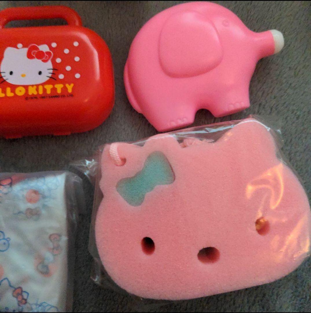 未使用 レア サンリオキティちゃん おふろですよお風呂セット 当時物