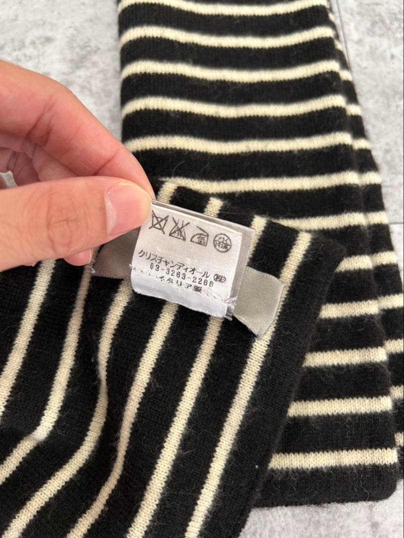 Dior Homme AW06 BEE ボーダー カシミヤ ストール マフラー