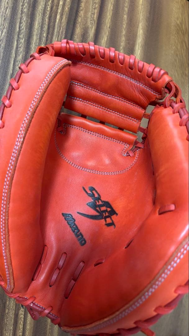 未使用品 型もついてません‼︎ Mizuno Select 軟式グローブ オレンジ
