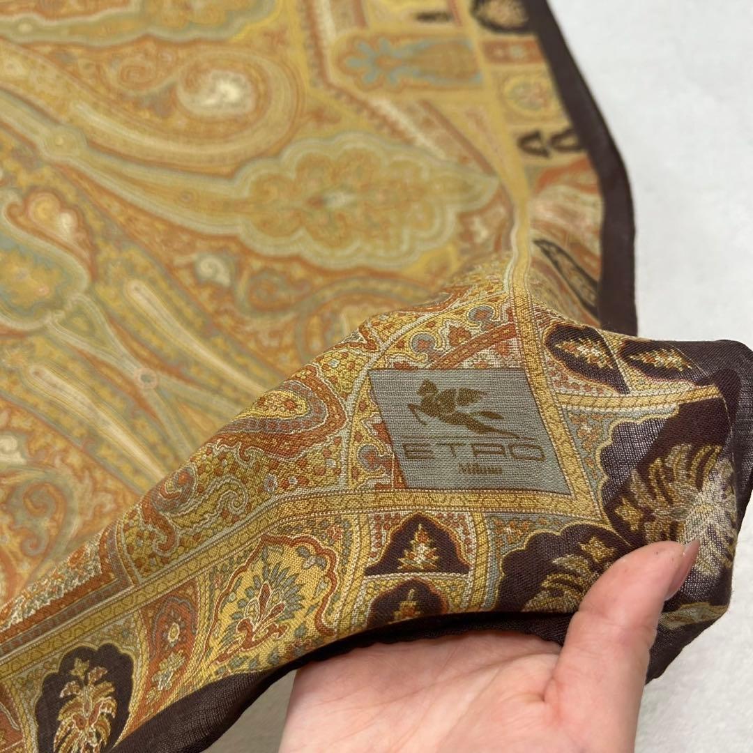 J799 新品未使用 エトロ スカーフ ブラウン レディース J799 レディース