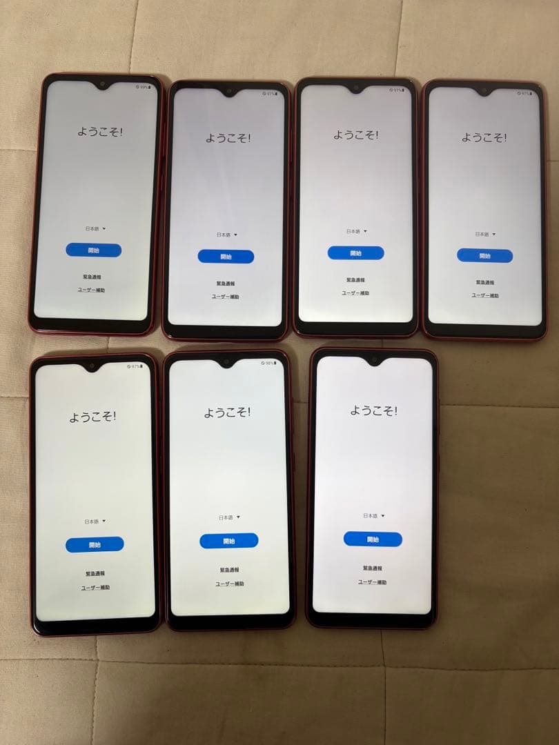 GALAXY A21 カラーRED 初期化済み7個docomo - メルカリ