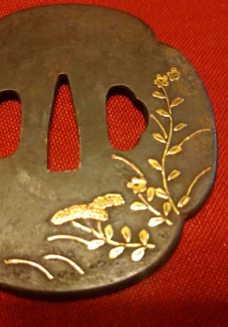 刀鍔 金花装飾 切羽