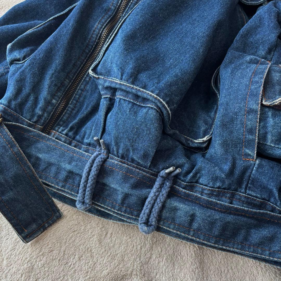 一点物 ヴィンテージ デニムブルゾン A-2型 フライトジャケット 短丈