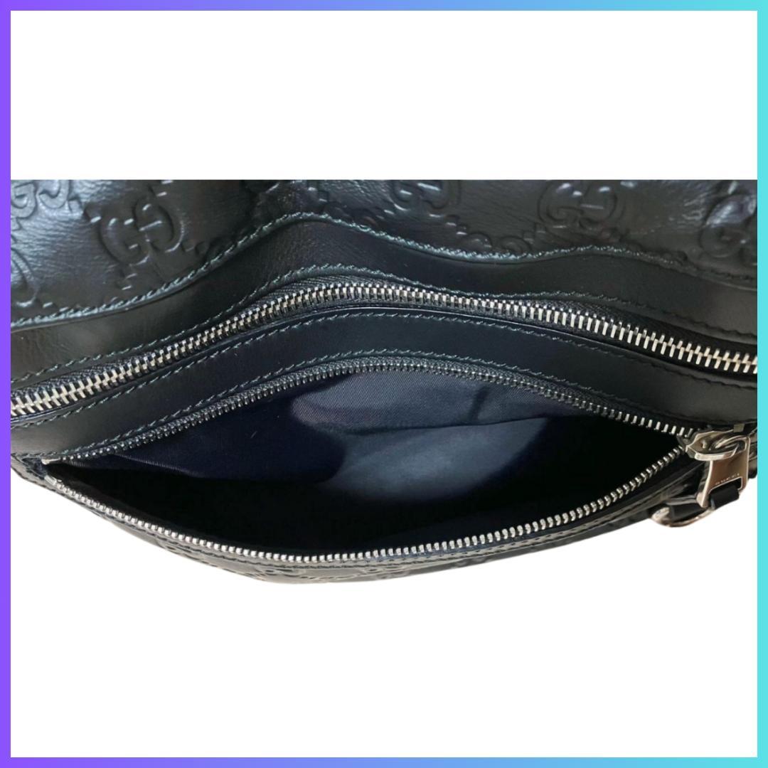 Aliyさま専用 GUCCI グッチシマ レザー ボディバッグ 収納袋、箱付属