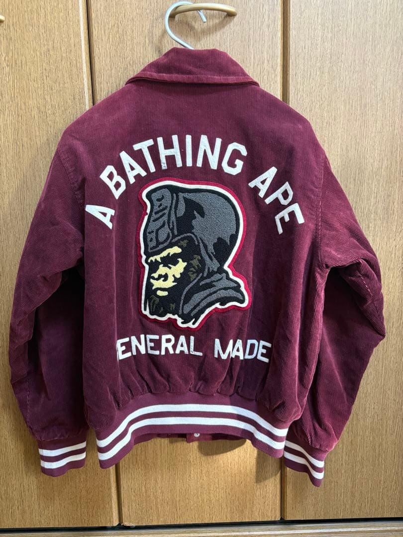A BATHING APE コーデュロイ スタジャン ワイン　ジェネラル A BATHING APE コーデュロイ スタジャン ワイン ジェネラル