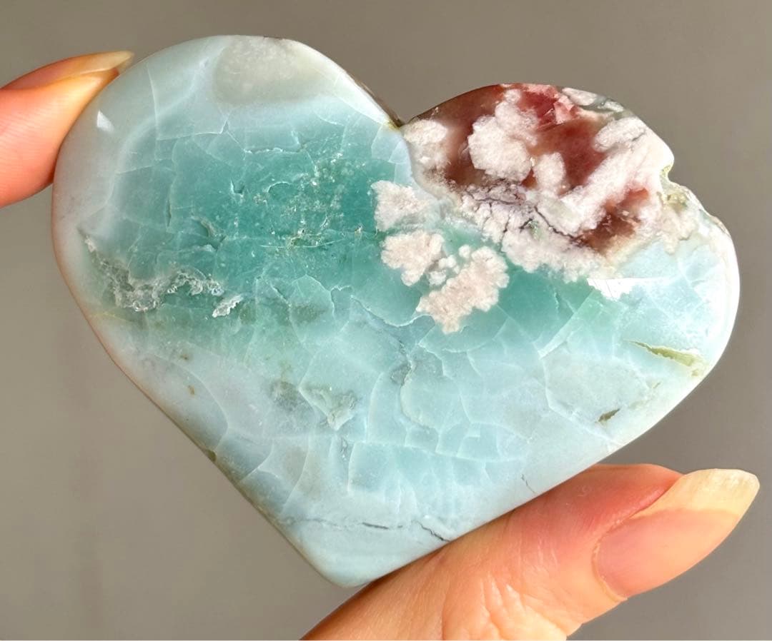 Ruby様グリーン桜瑪瑙ハート雫スフィア