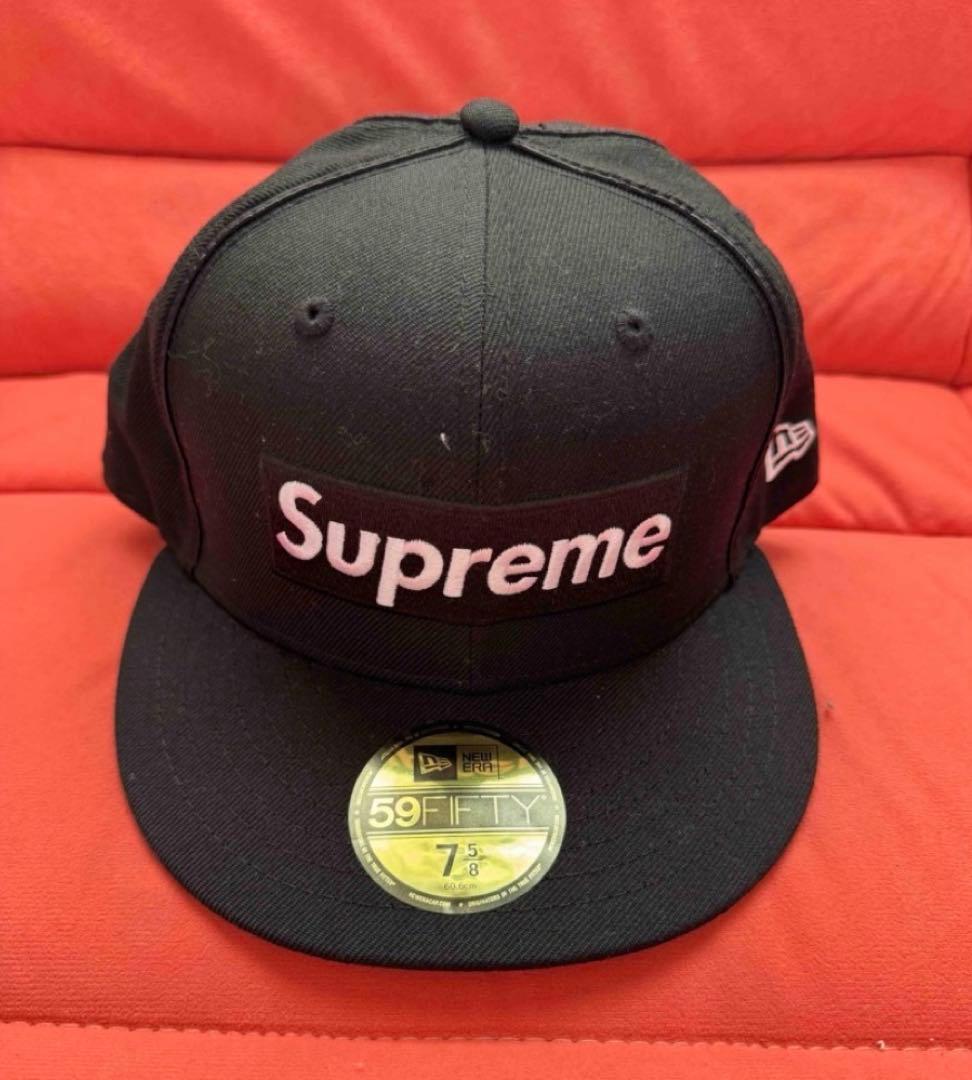 supreme box logo cap new era ツバ裏 緑 - メルカリ