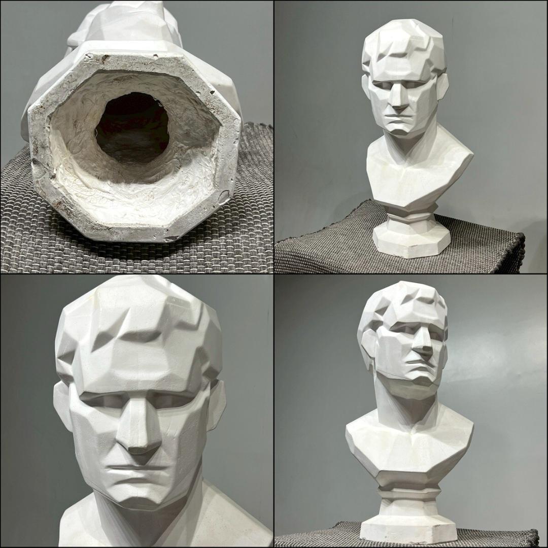 アグリッパ 石膏像 胸像 面取り 標本 デッサン 彫刻 オブジェ 置物