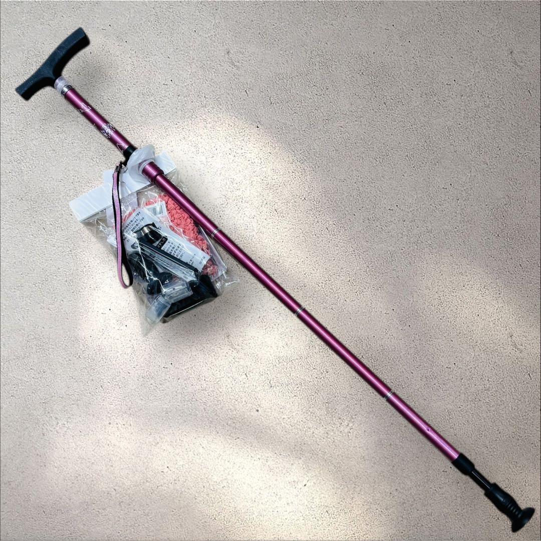 新品未使用✨スカイステッキスリム 折りたたみ杖 ピンク アルミ製 島製作所