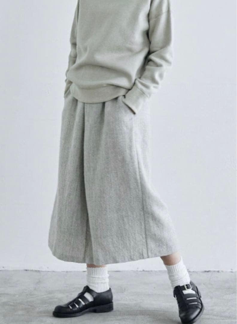 中川政七商店ウール麻ツイードのロングキュロット